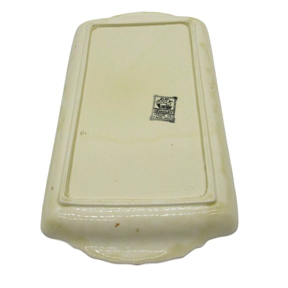 GRINDLEY CERAMIC Tray Ornate Handles Geometric Floral Border England Vintage 11" - Picture 5 of 10